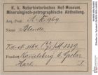 Etiketten zu Sphalerit (NHMW-MIN-Ak969)